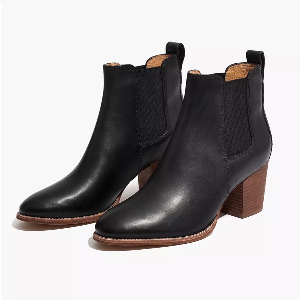 Madewell Black Regan Boot Genuine Leather